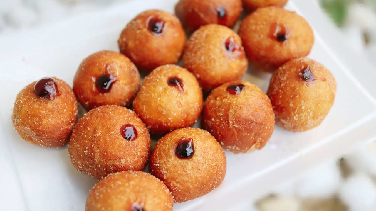 How to make MINI DOUGHNUTS Balls | JAM DONUTS !