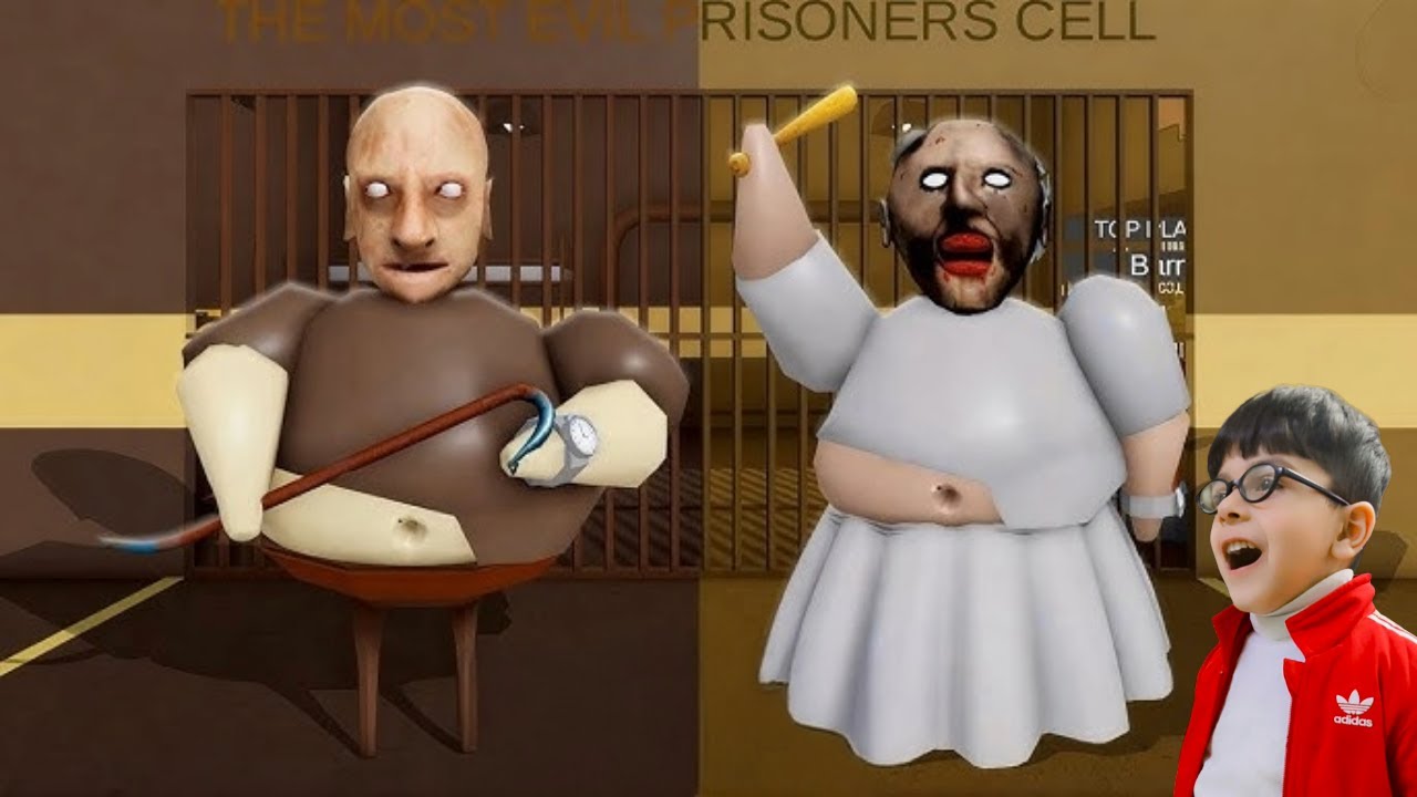 GRANNY vs GRANDPA Prison Run Challenge | Roblox