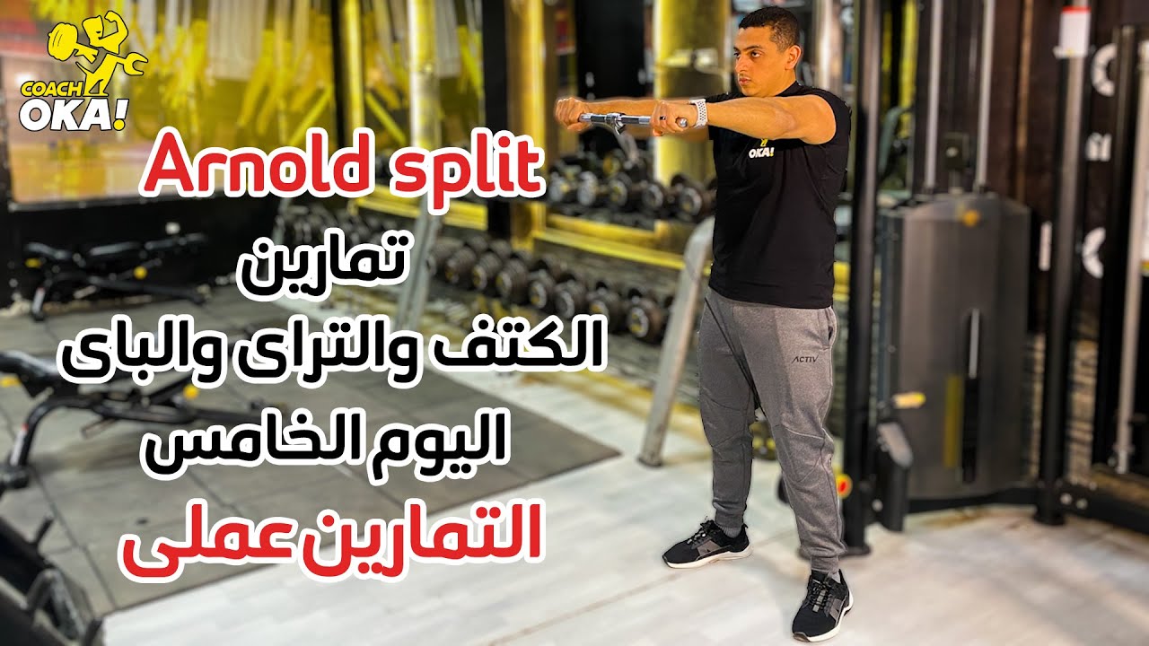 Arnold split | تمارين الكتف والتراى والباى | اليوم الخامس | التمارين عملى