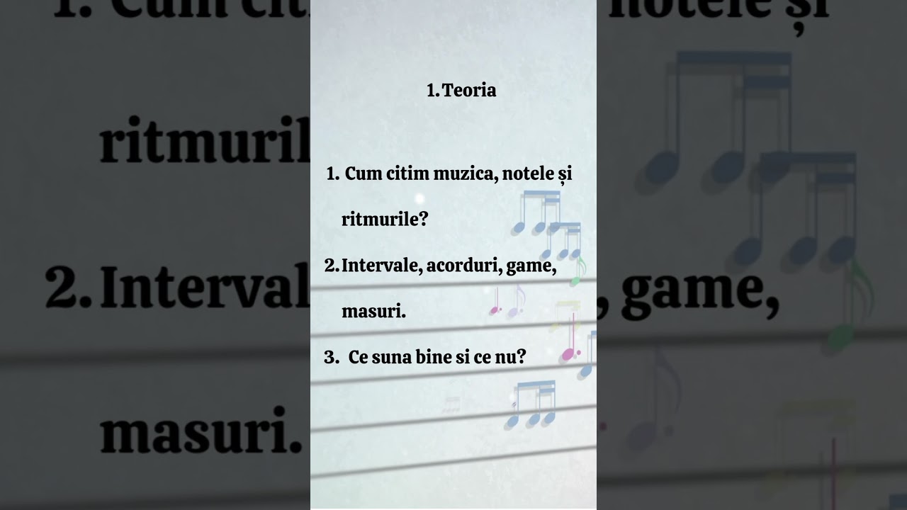 Curs de Teorie cu Matei Alexandru la NOVA MUSIC
