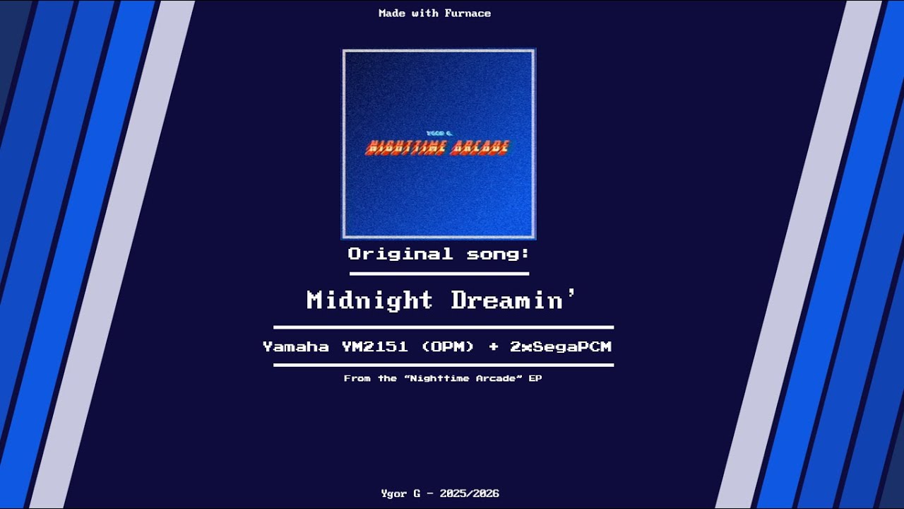 Midnight Dreamin' (Furnace, YM2151 + 2xSegaPCM original song)  [Tracker View]