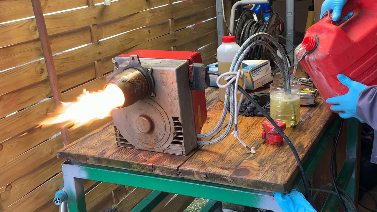 Brûleur fioul fonctionne avec Le carburant E85 bioéthanol ( Test )