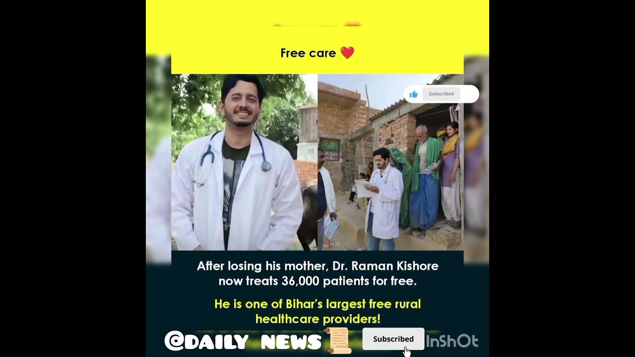 free care,.....he is one Bihar's largest free rural healthcare providers!