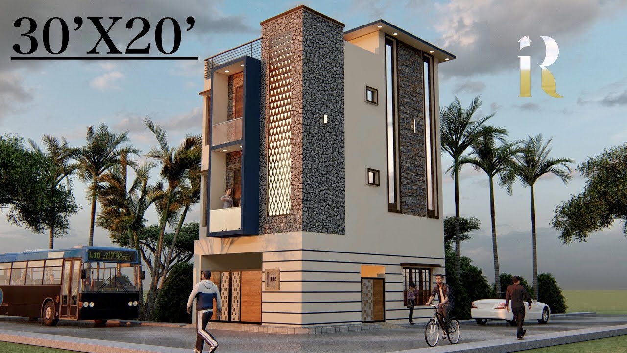 30X20 Duplex House Design | 600 Sqft House Plan | 9X6 Meters House Design with walkthrough