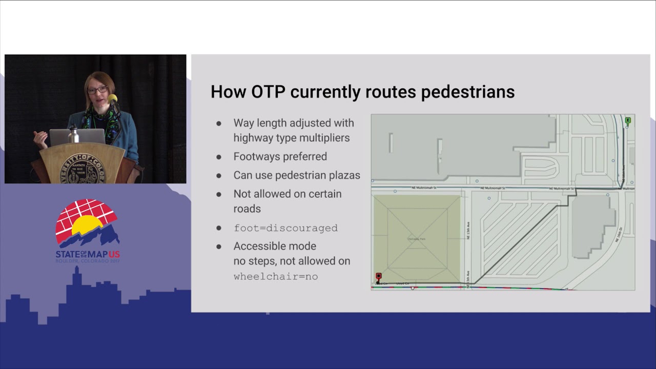 Mapping Sidewalks for Pedestrian Routing