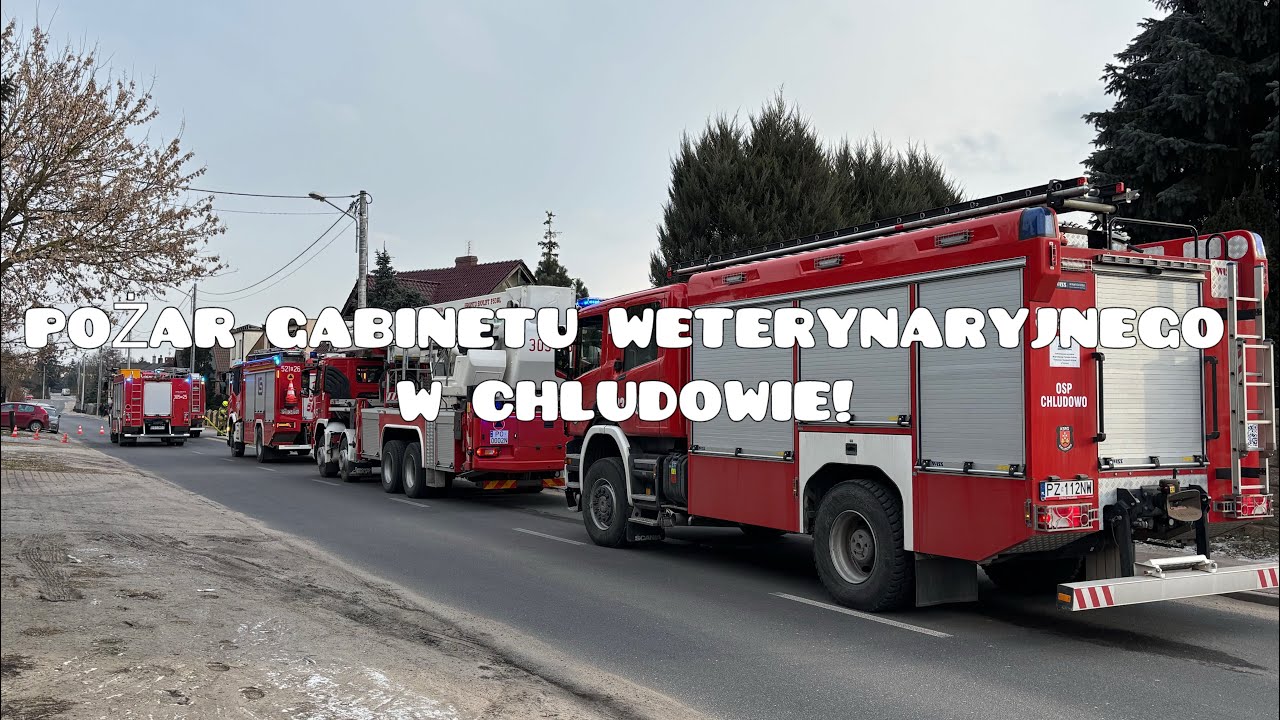 [NOWA SCANIA OD BOCARU][POTĘŻNY PODNOŚNIK] DOJAZD ZASTĘPÓW DO POŻARU GABINETU WETERYNARYJNEGO!