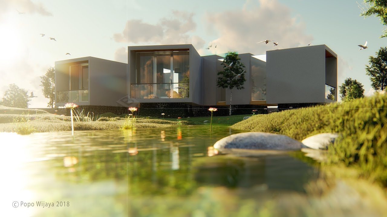 LUMION 8 - MAKING A HOUSE BY THE RIVER