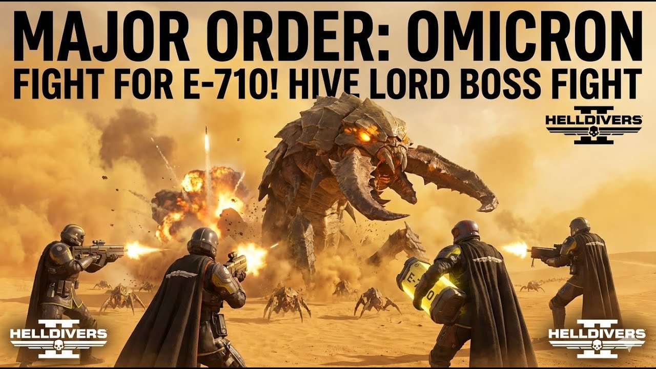 Helldivers 2: Hive Lord Boss Fight & Omicron Mission Complete (Final Major Order)