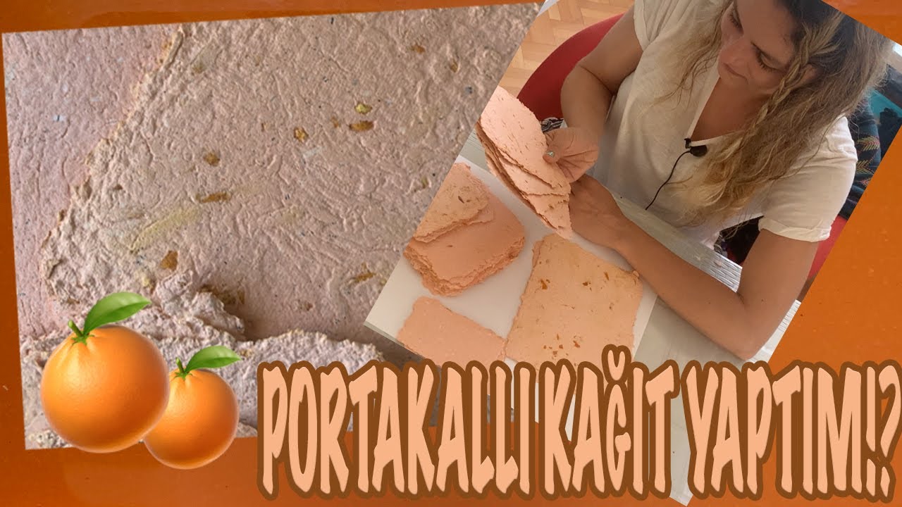 Portakallı Kağıt Yaptım ?!? Meyveli Kağıt Olur Mu? Evde Geri Dönüşüm Kağıt Nasıl Yapılır? #kagityap