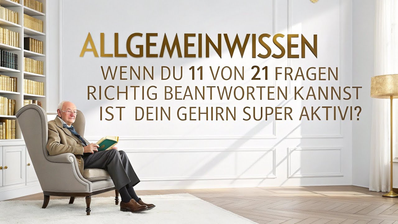 AllgemeinwissenWENN DU 11 von 21 FRAGEN RICHTIG BEANTWORTEN KANNST, IST DEIN GEHIRN SUPER AKTIV!