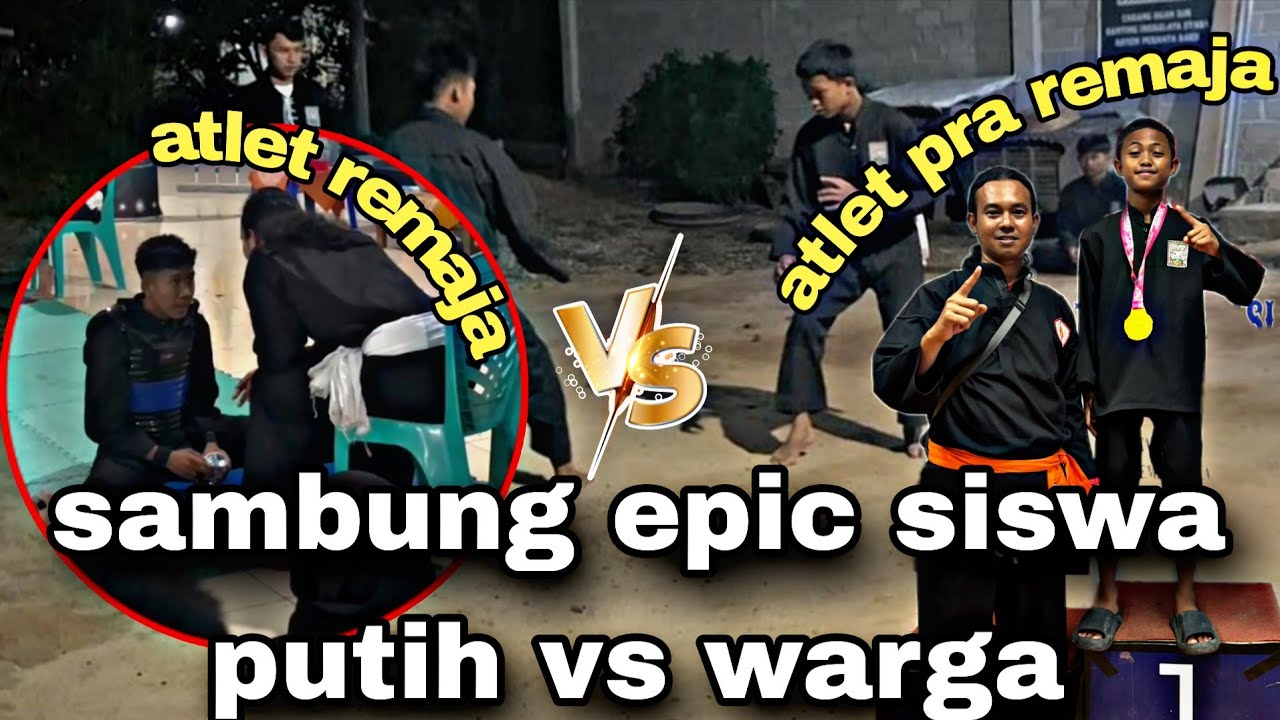 Sambung Siswa putih vs warga Sama sama atlet (pra remaja vs remaja)