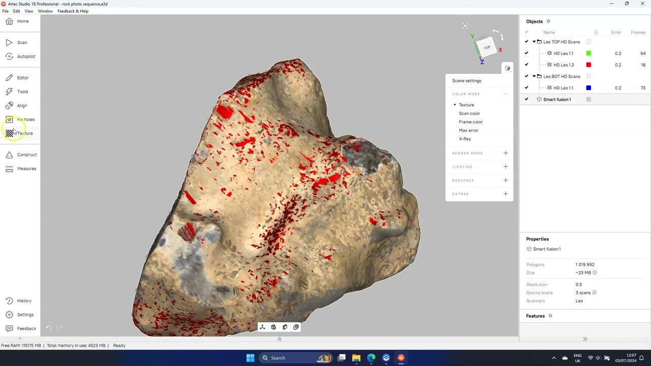 Artec Leo Photo Texturing