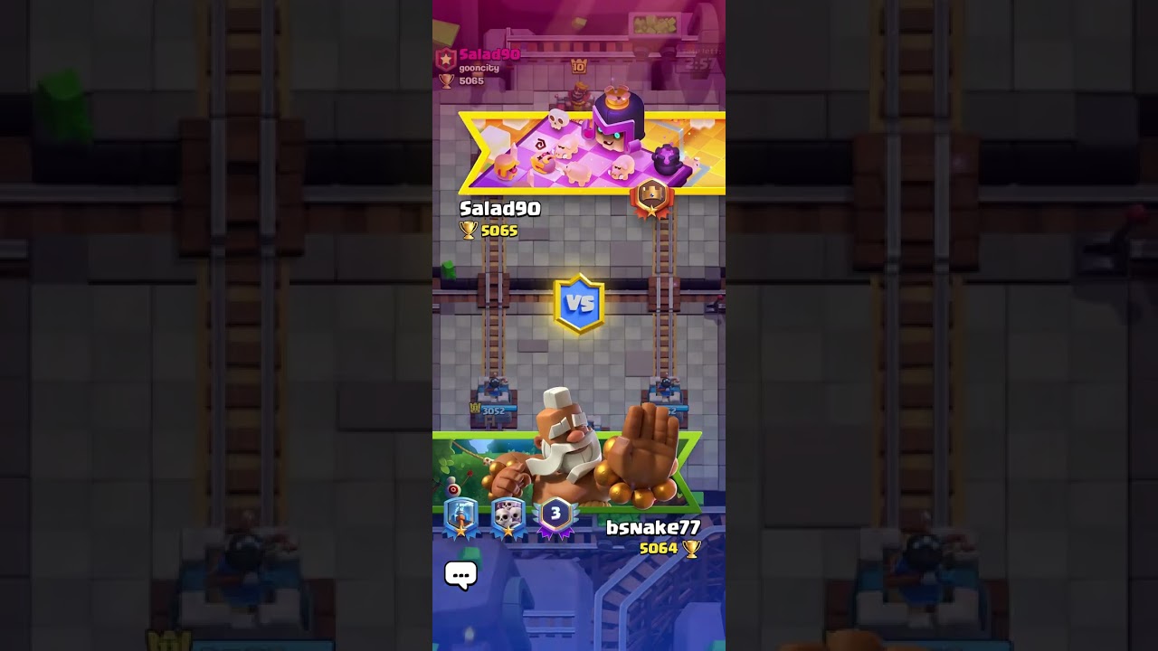 Playing clash Royale 