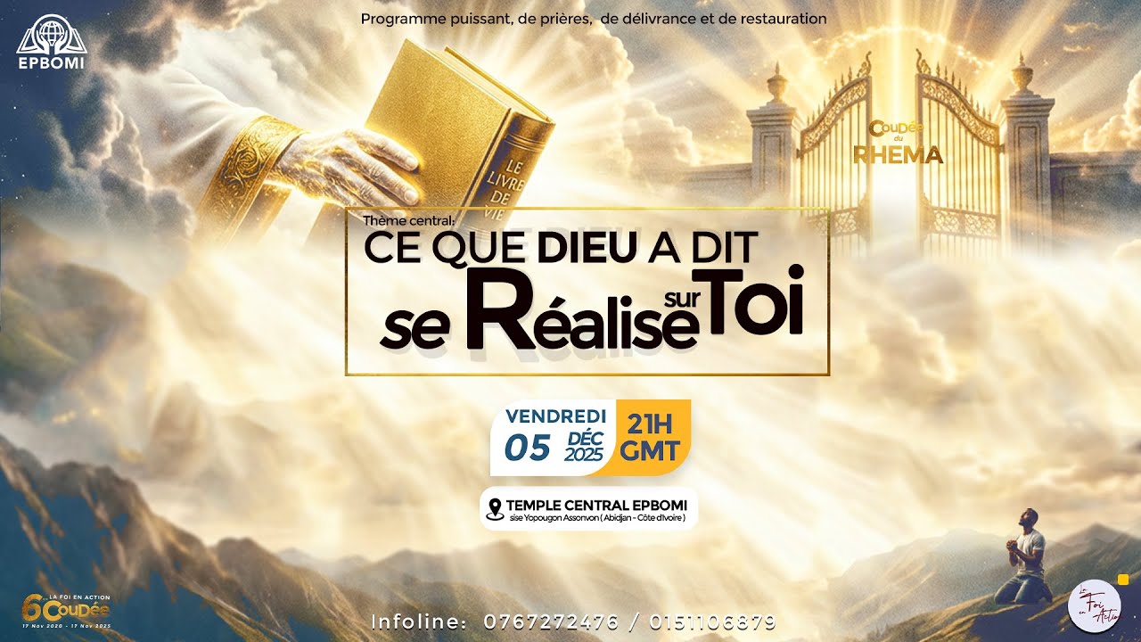 Veillée de La Foi en Action du Vendredi 05 Décembre 2025 - CE QUE DIEU A DIT SUR TOI SE RÉALISE !
