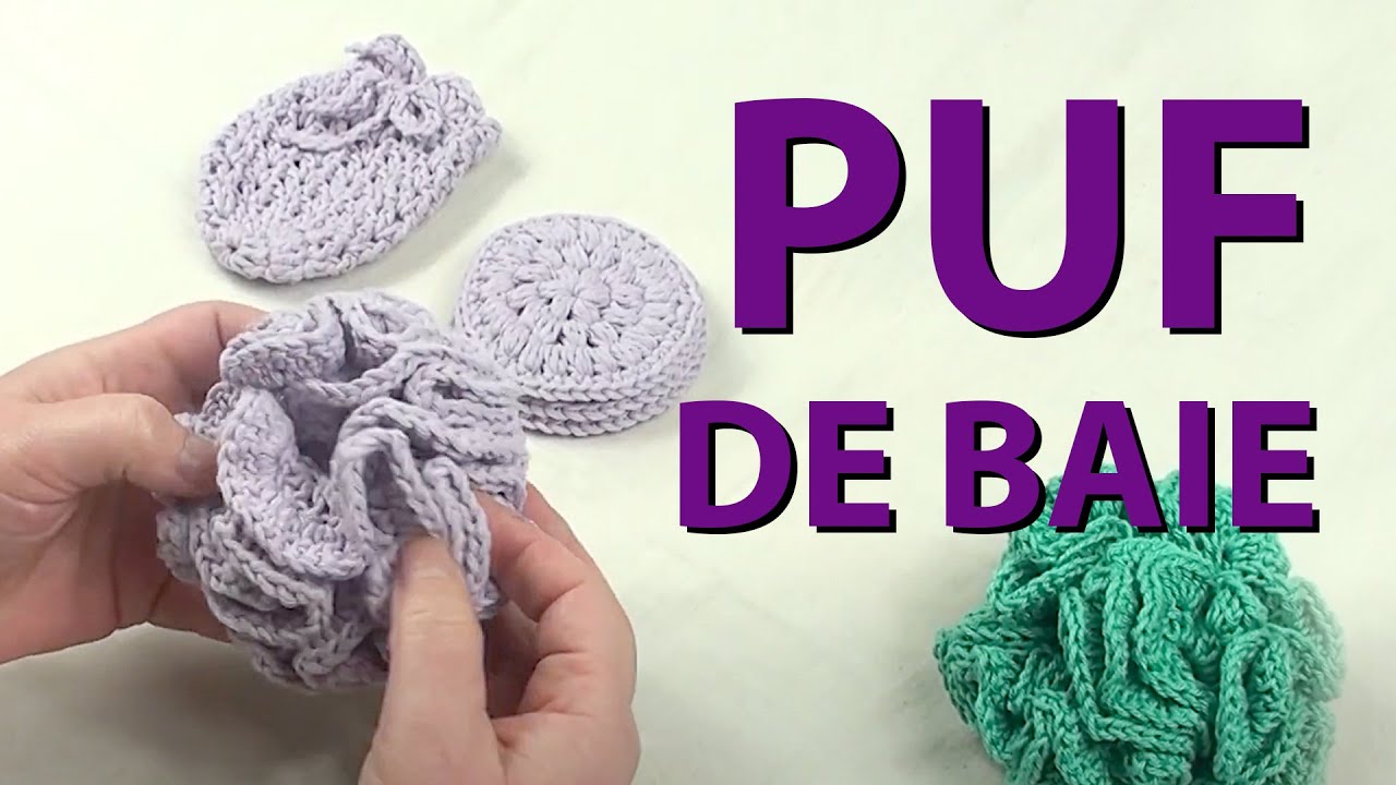 Puf de baie crosetat | Al doilea cadou din setul de baie