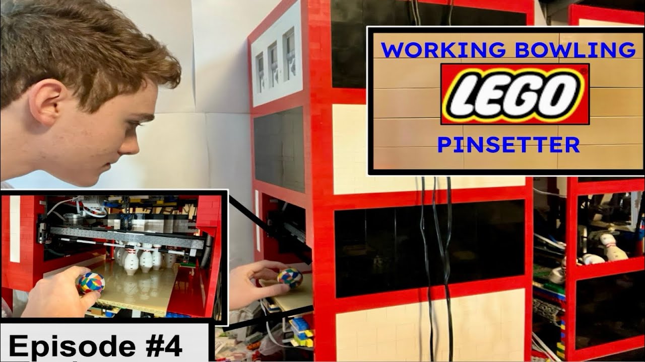 Fully Built LEGO Bowling Alley Pinsetter WORKING - Episode: 4