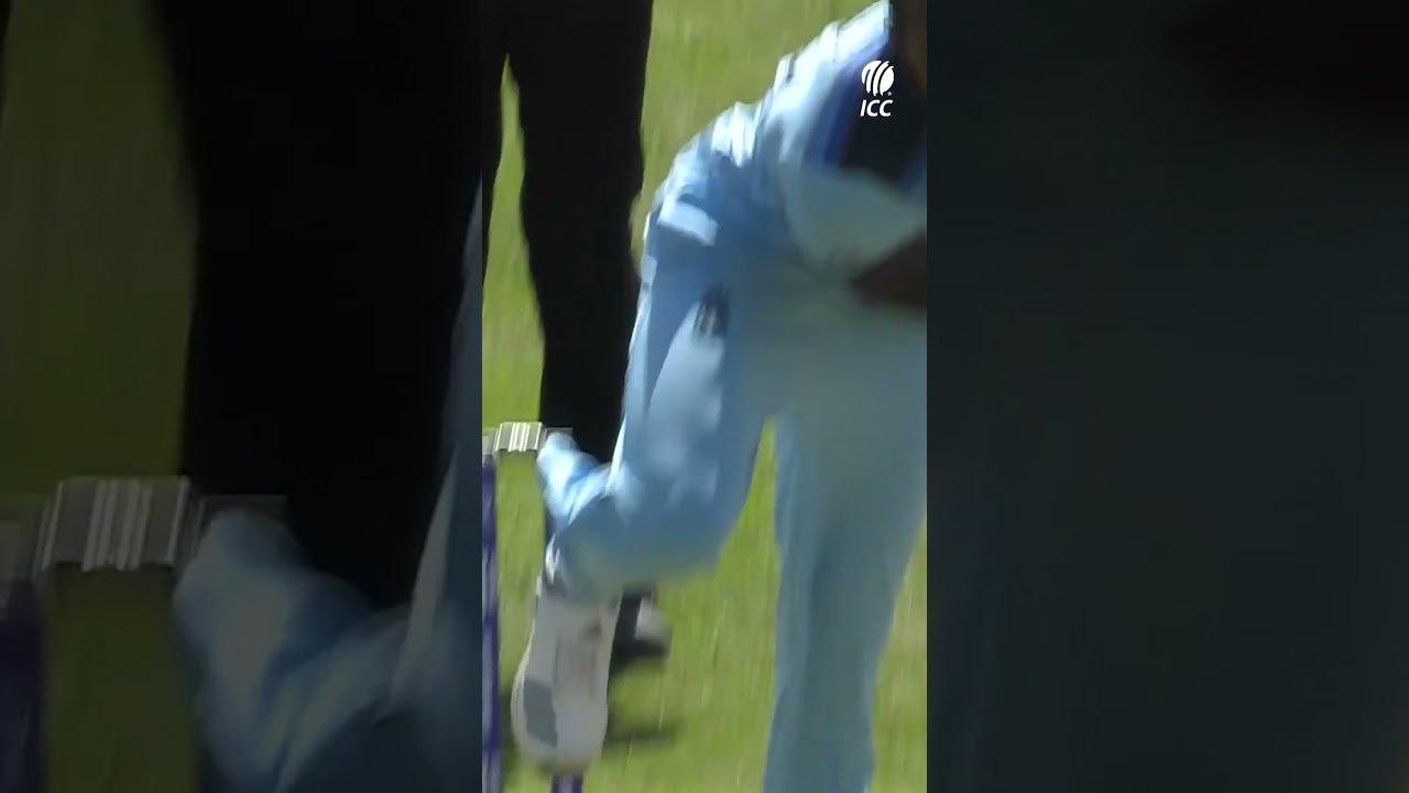 Hits the bails and goes for six 😱 #cricket #cricketshorts #shorts