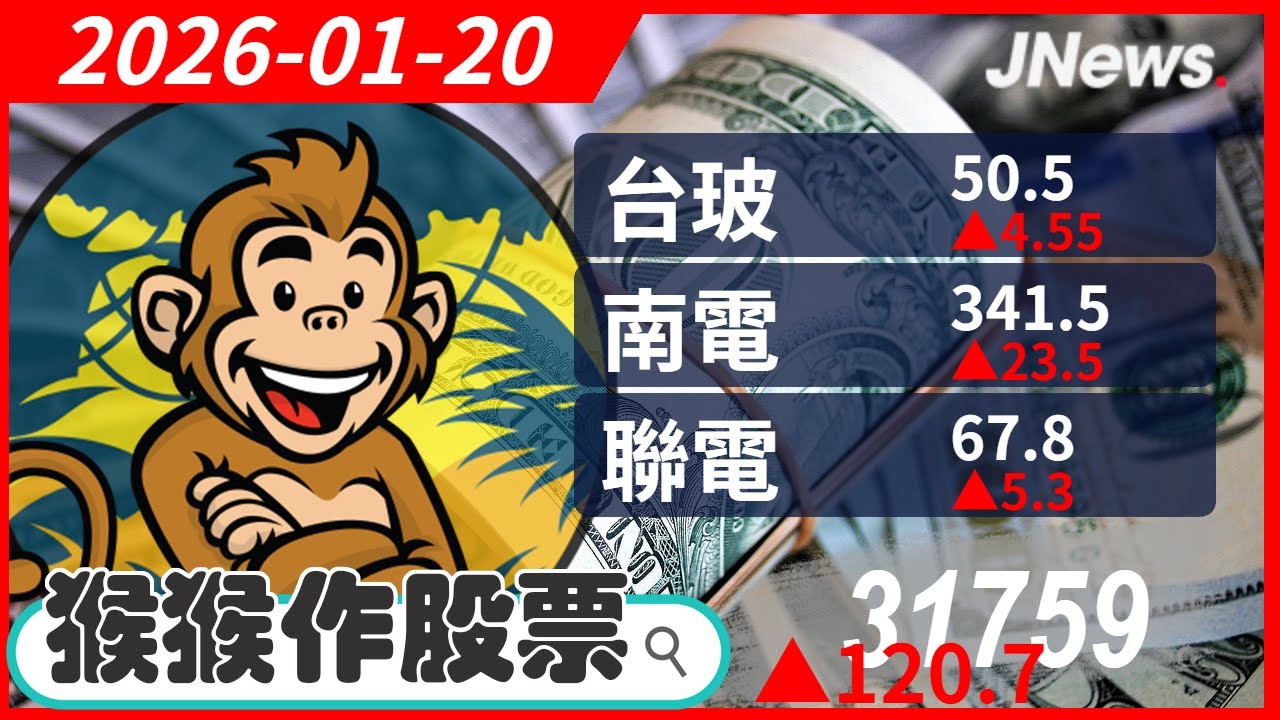 【猴猴作股票】多方選股 菱生(2369),南電(8046),瑞軒(2489),聯電(2303),台玻(1802),力積電(6770) 20260120【JNews】