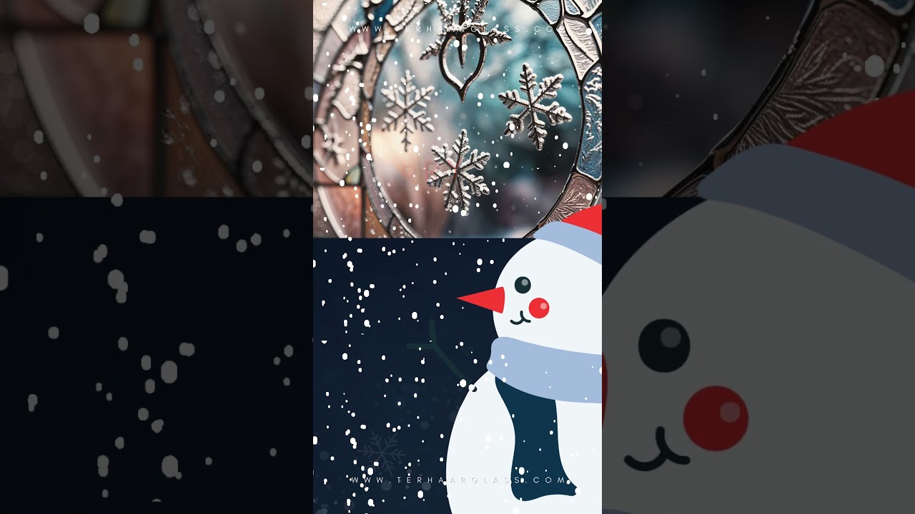 TERHAAR glass | Snowman Dancing in a Stained Glass Winter Wonderland ❄️⛄ #stainedglassart #christmas