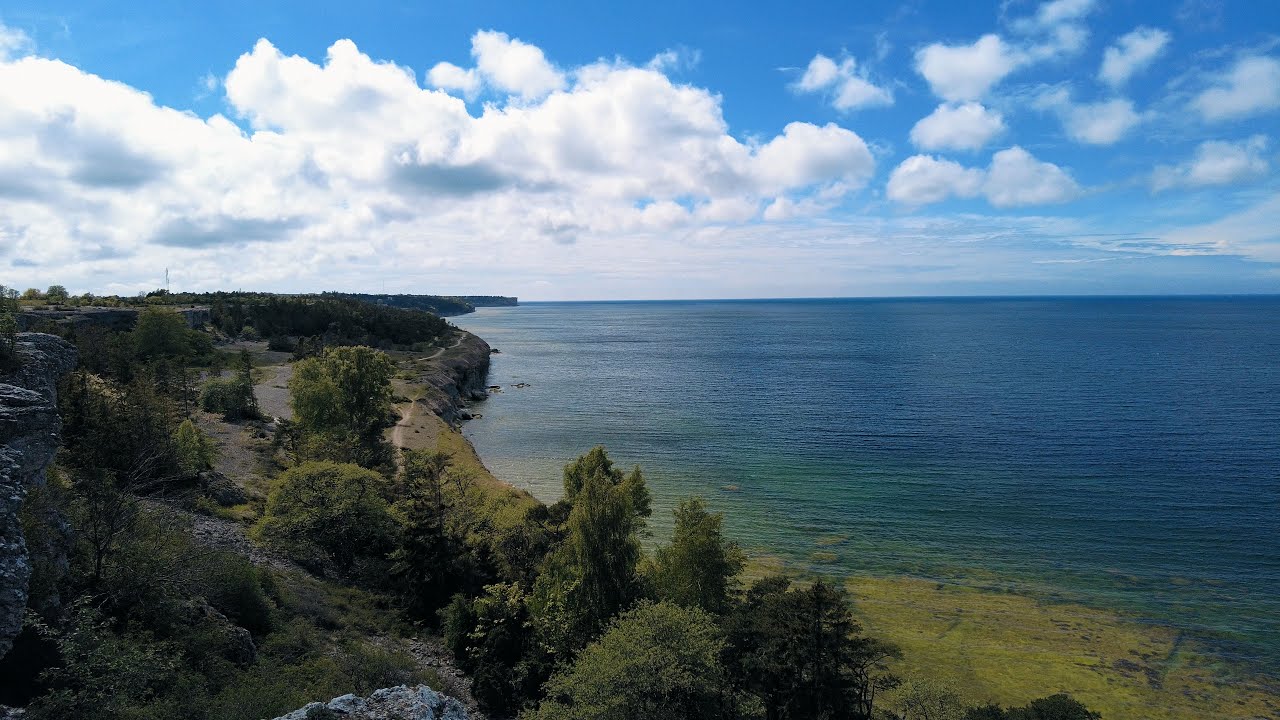 Södra Hällarna, Visby, Gotland, Sweden, Virtual Walk, 4K, Natural Sound