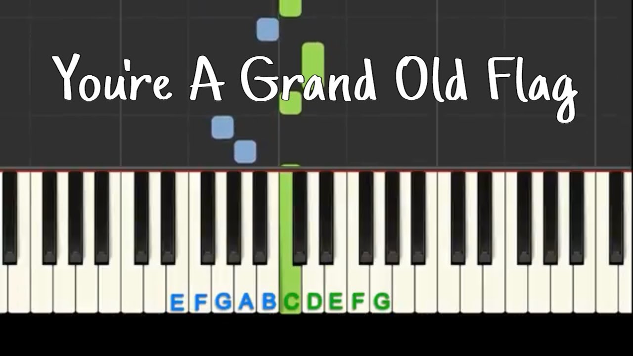 You're A Grand Old Flag: easy piano tutorial with free sheet music