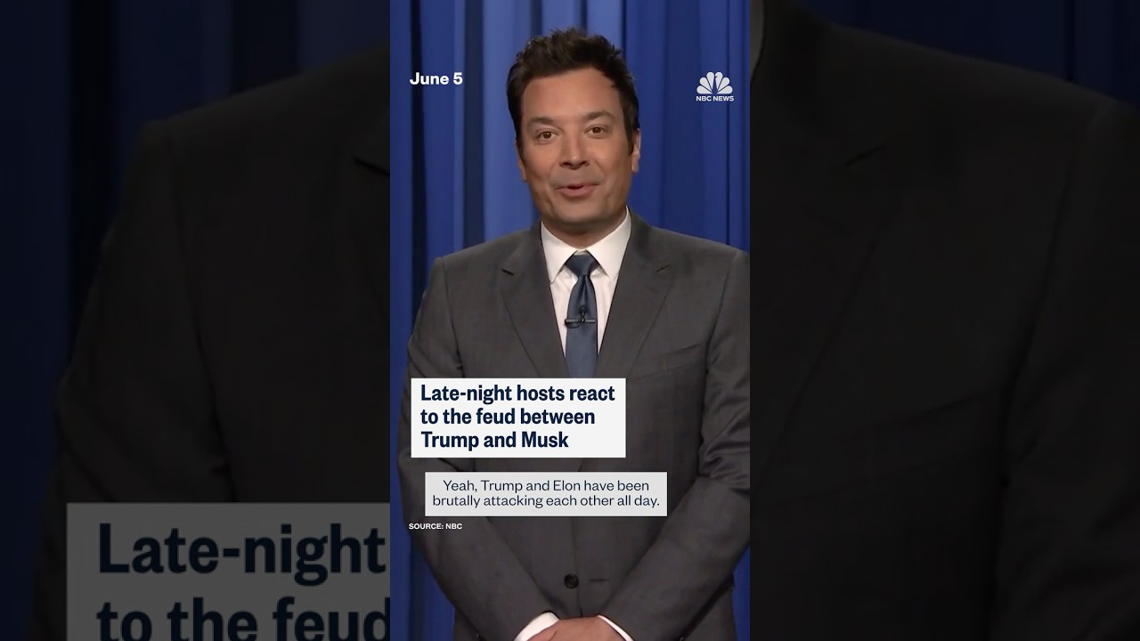 Late-night hosts react to the Trump-Musk feud
