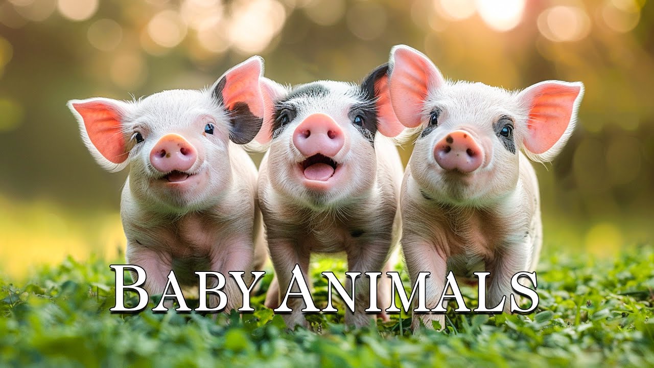 Милые детеныши животных и спокойная музыка 4K 🐾 Счастливые сказки о прекрасных малышах-животных