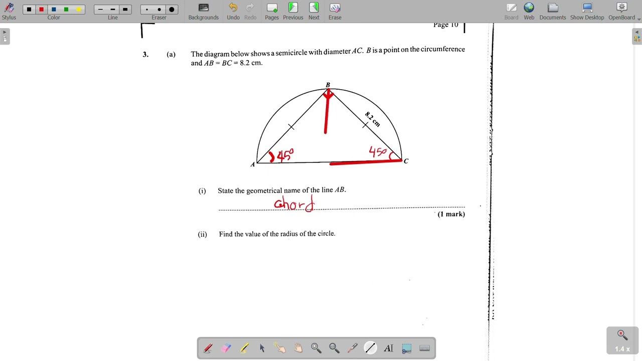 #3 (a) CXC 2023