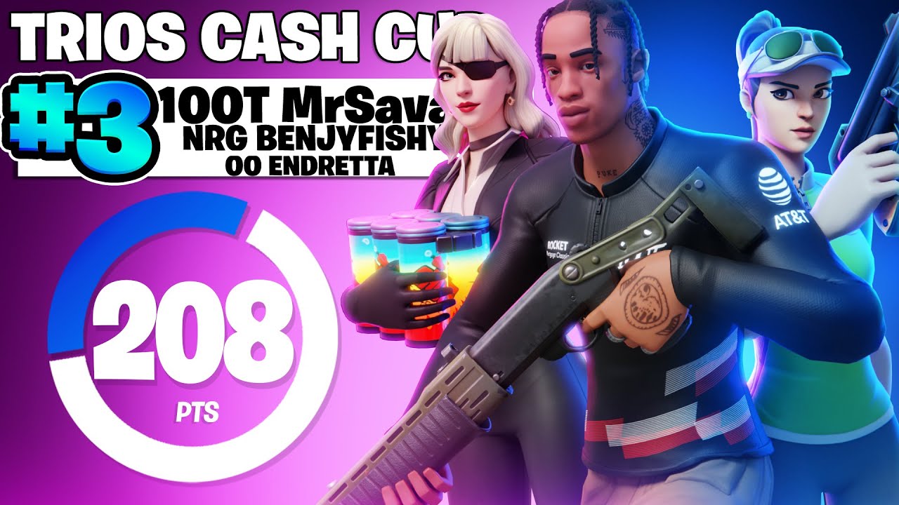 3rd Place w/ benjyfishy & Endretta (Trios Cash Cup)