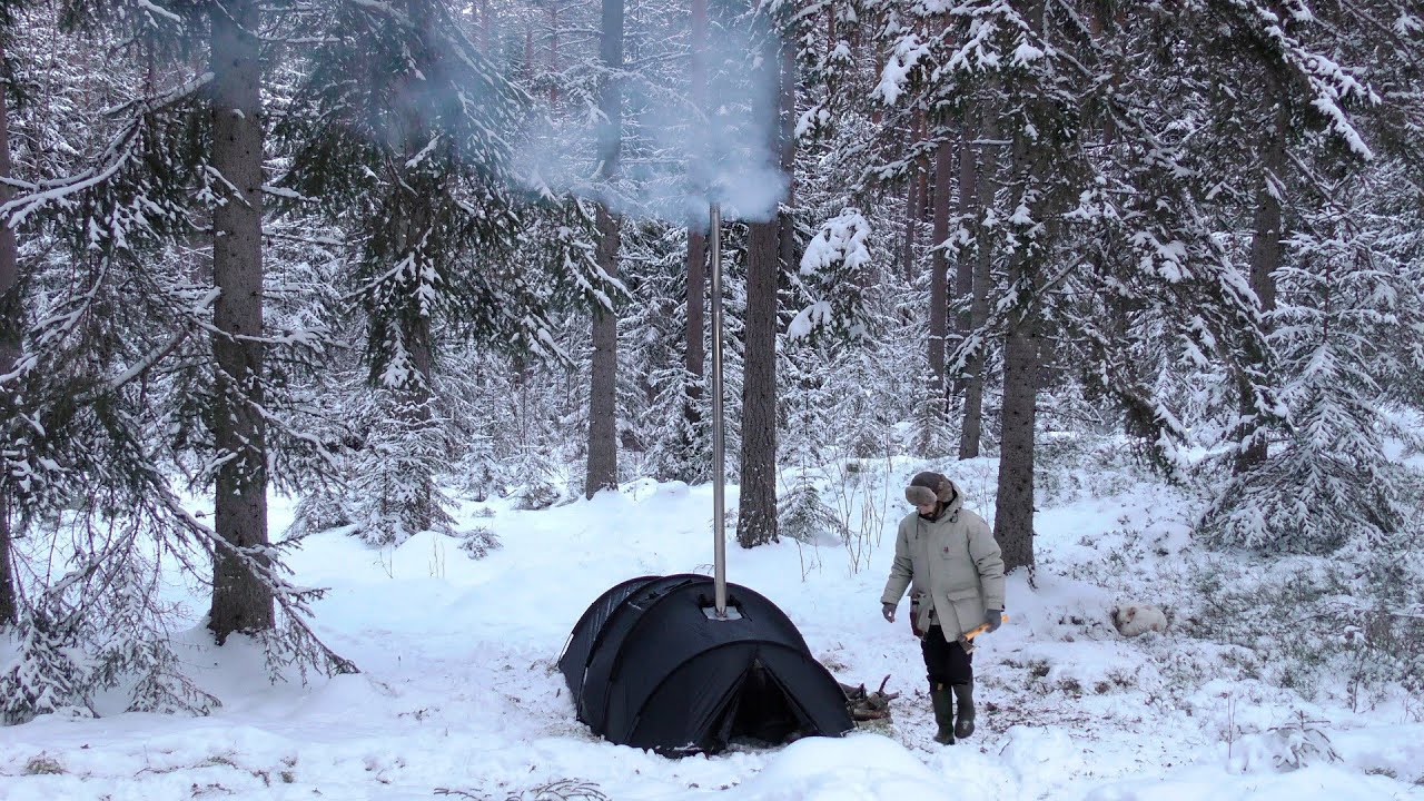 Bushcraft trip - hot tent, -18°C, overnight camping, Pomoly's new arrivals 2025
