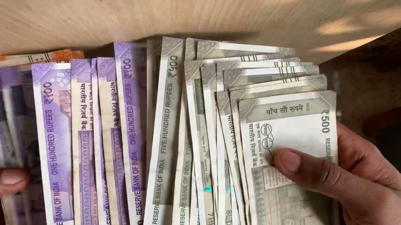 Cash counting 100000 rupees Asmr