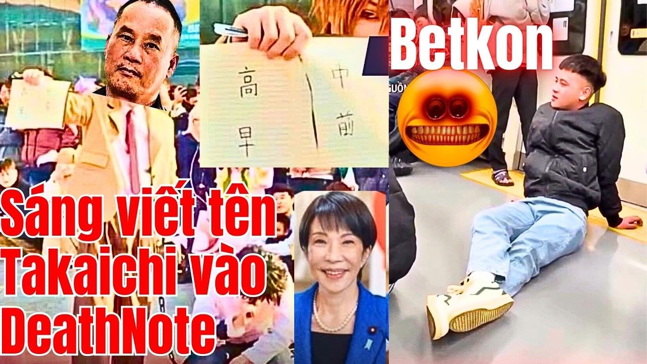 Betkon ngồi bệt tàu điện - Sáng cosplay Yagami ghi tên Takaichi vào Death Note