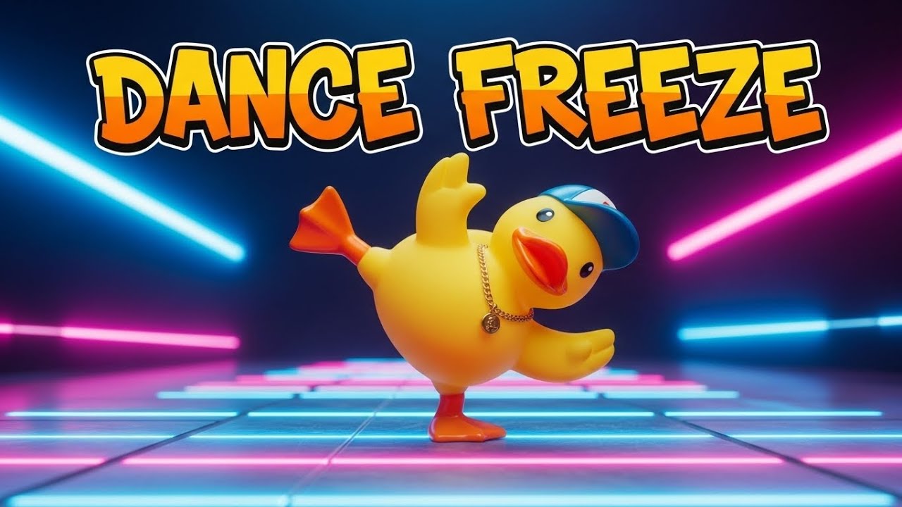Yellow Duck Dance Freeze | Action Song for Kids | Kids Music & Best Kids Songs & Nursery Rhymes