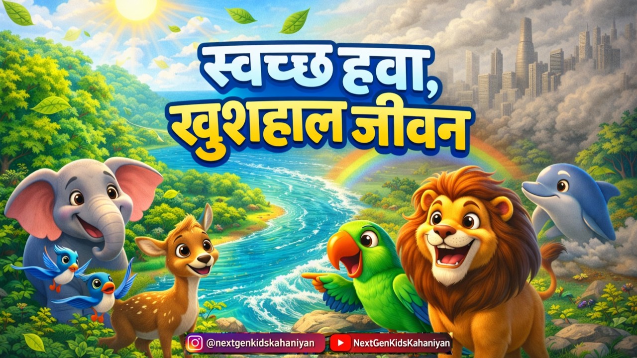 स्वच्छ हवा, खुशहाल जीवन 🌬️ | Air Pollution Story for Kids | Kids Environmental Story | Chapter 6
