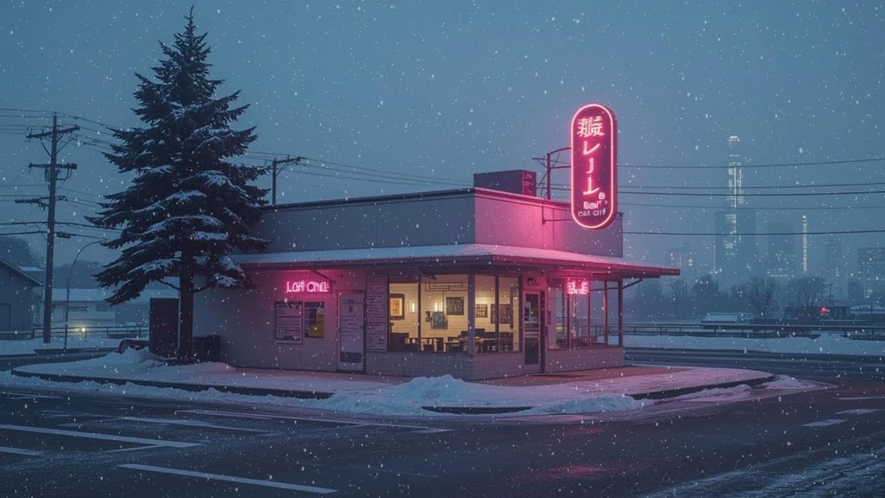 LIVE: Pink Winter Café Japan 🌸 Cozy Lofi Chill for Relax & Sleep