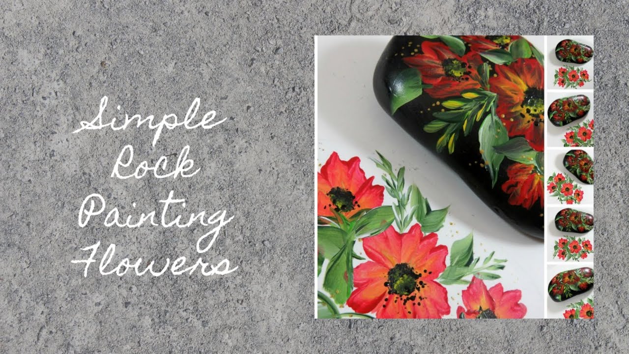 SIMPLE ROCK PAINTING FLOWERS | Rock Painting for Beginners | Aressa1 | 2020