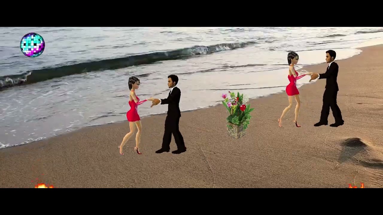Wir Tanzen Discofox am Strand