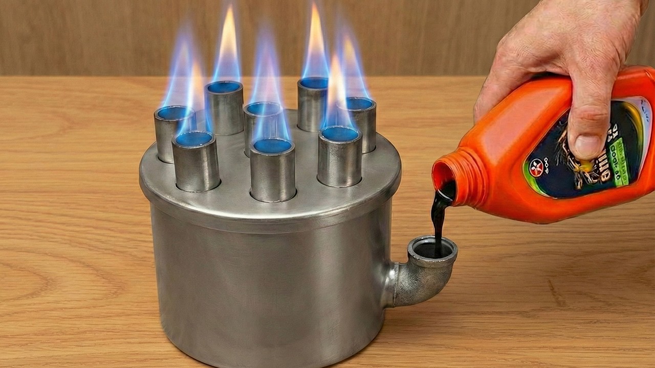 👉 No Gas, No Wood 😱 Just Waste Oil for FREE Winter Heat With This Stove!