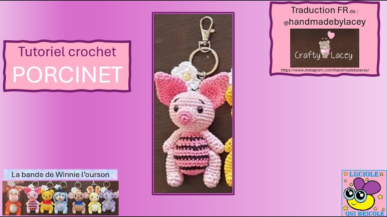 PORCINET Tuto crochet (Traduction FR de Crafty Lacey)