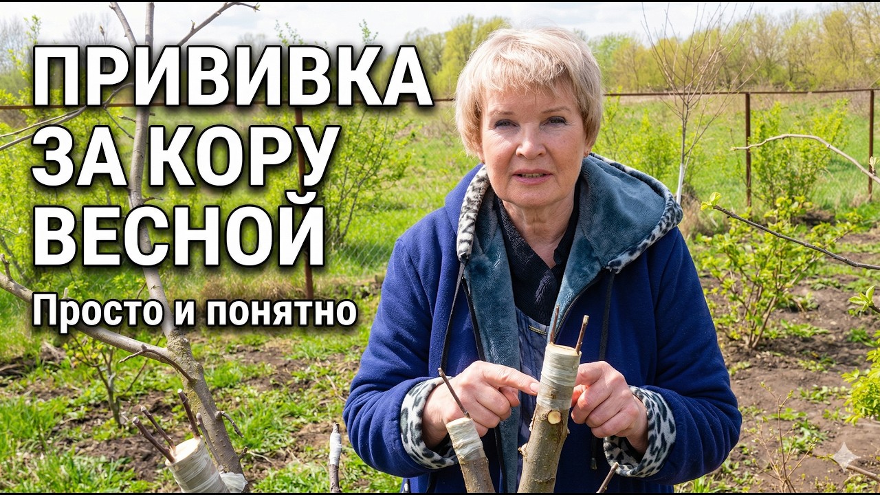 Самый простой способ прививки деревьев. Прививка за кору.