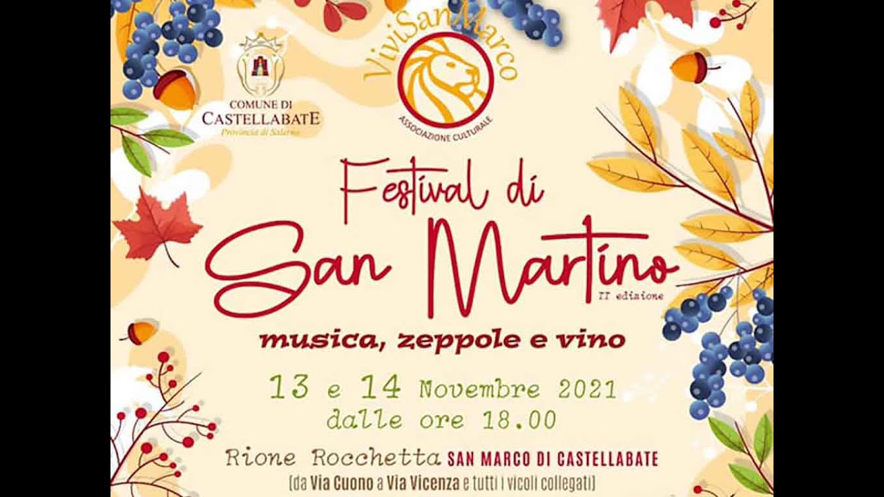 CILENTO REPORT - SAN MARCODI CASTELLABATE FESTIVAL SAN MARTINO 13 - 14 NOVEMBRE 2021