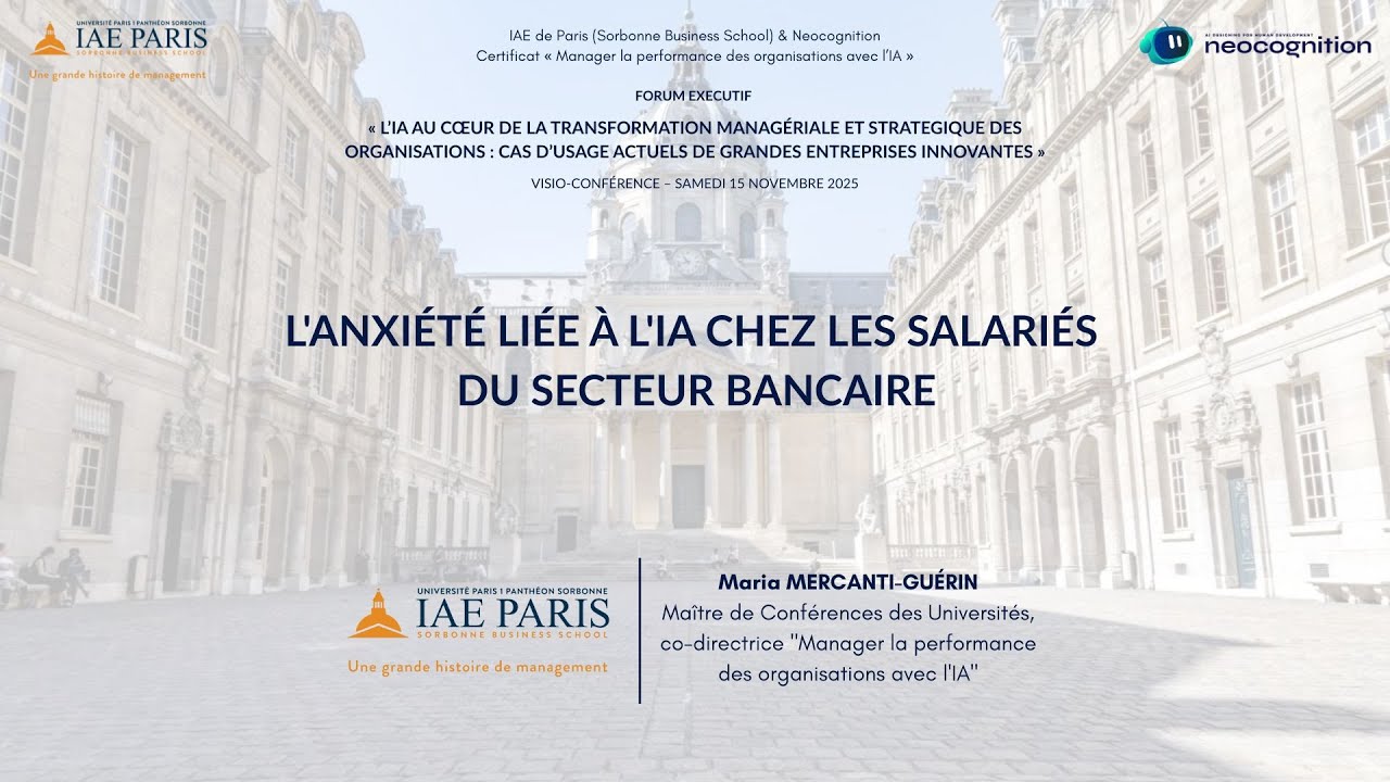 L'anxiété liée à l'IA chez les salariés du secteur bancaire - Maria MERCANTI-GUÉRIN