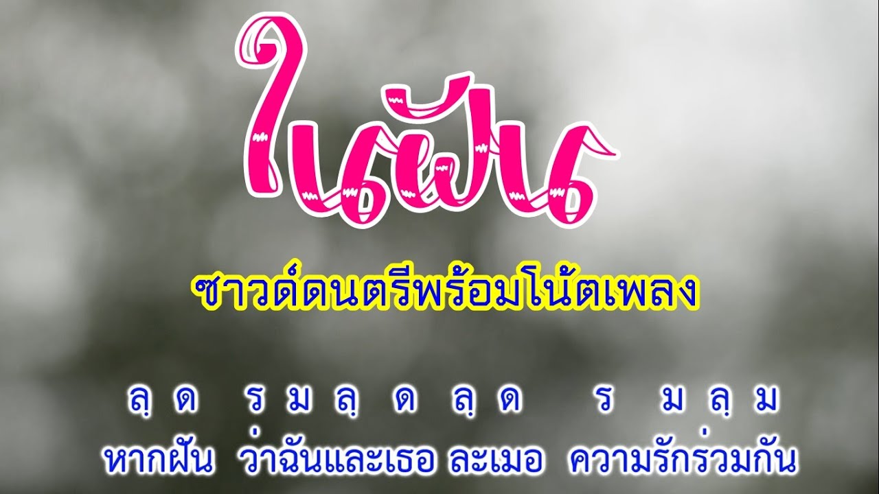 ซาวด์ซ้อมดีดพิณพร้อมโน้ต / ในฝัน