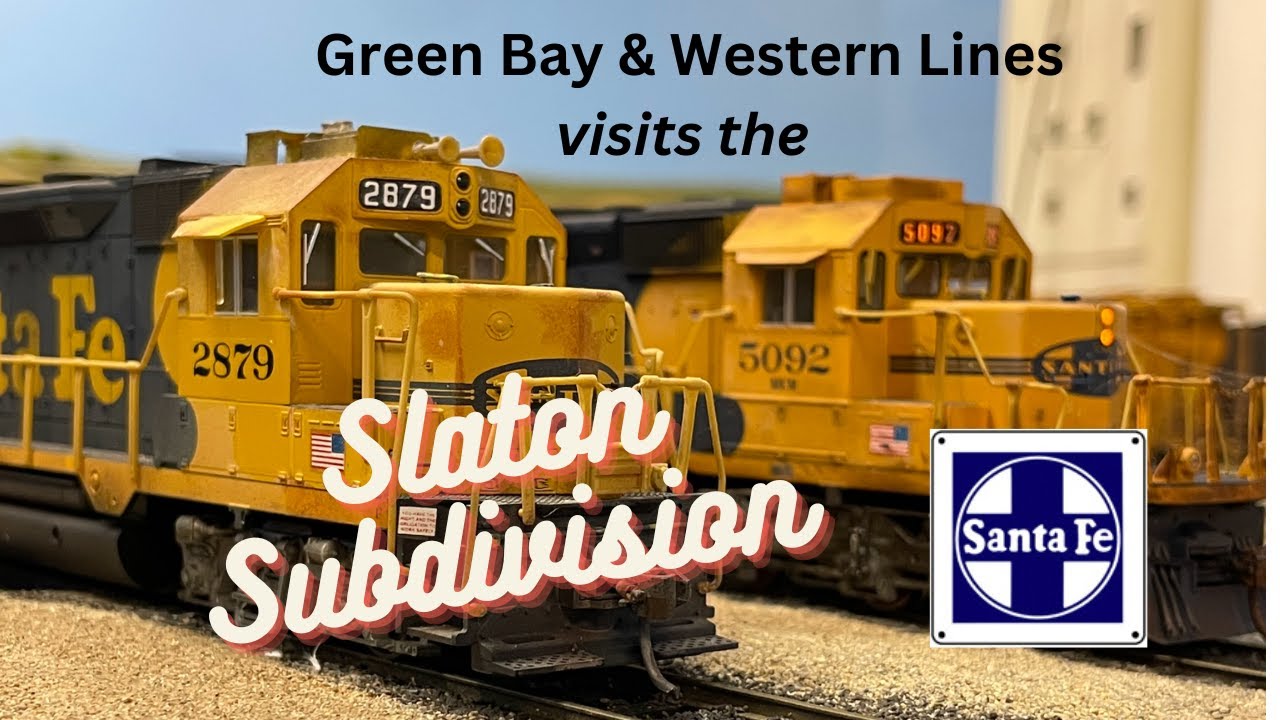 HO Scale Model railroad Operating Session! The GB&W lines Visits the HO Santa Fe Slaton Sub in HO!