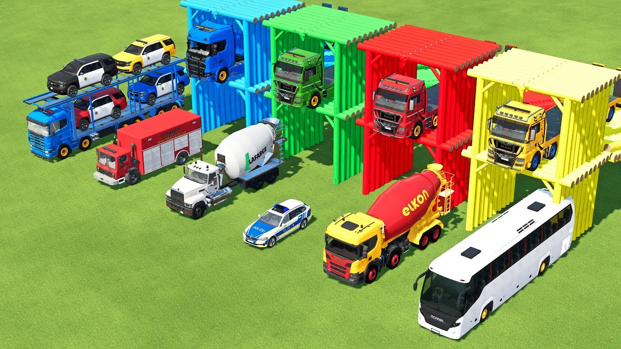 FORD RESCUE, BMW, POLICE CARS & LANDROVER RESCUE MERCEDES, FORD AMBULANCE EMERGENCY TRANSPORT ! FS22