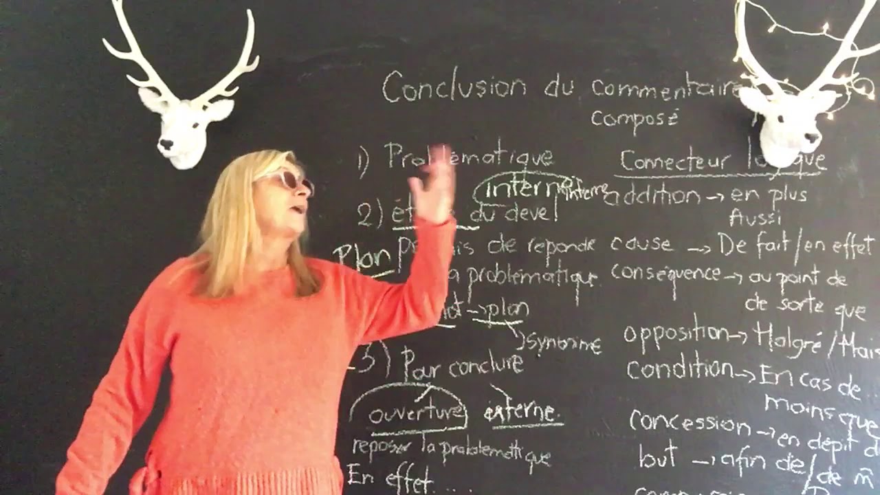 Commentaire composé - connecteurs logiques - MOMA School -Bac  2024
