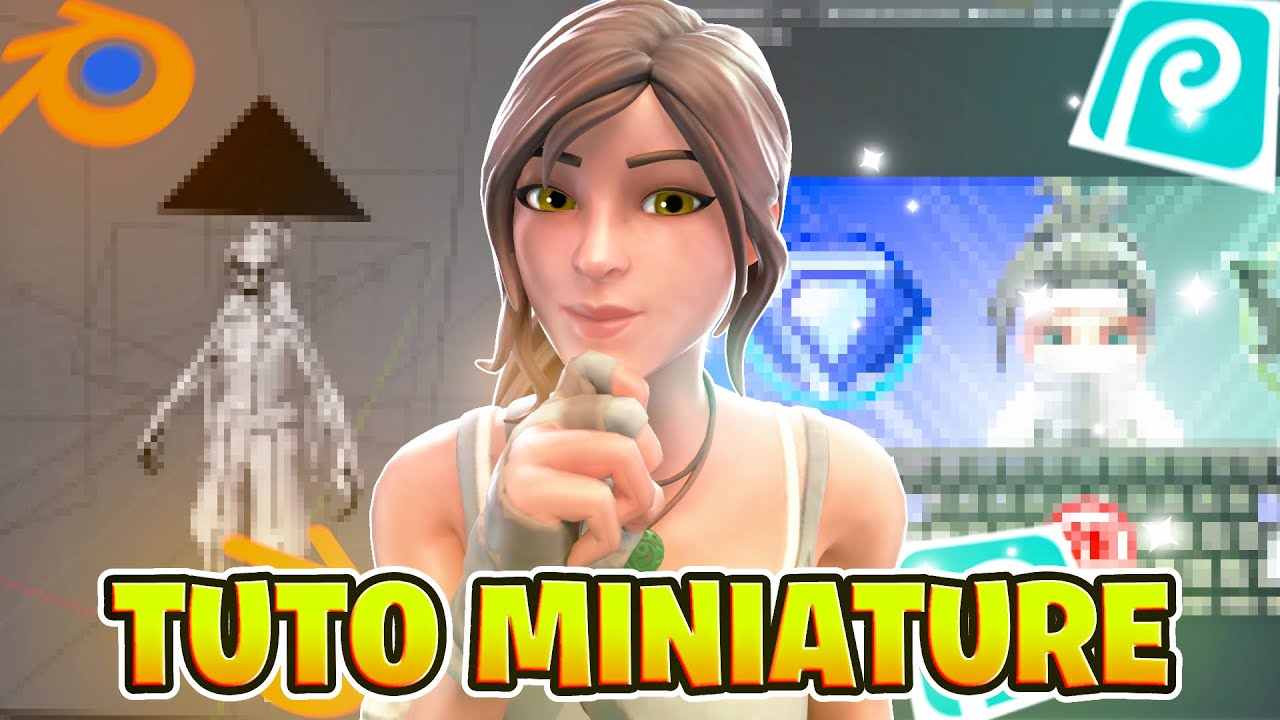 TUTO : VOICI COMMENT JE FAIS MES MINIATURES FORTNITE GRATUITEMENT🤩 (blender+photopea) !