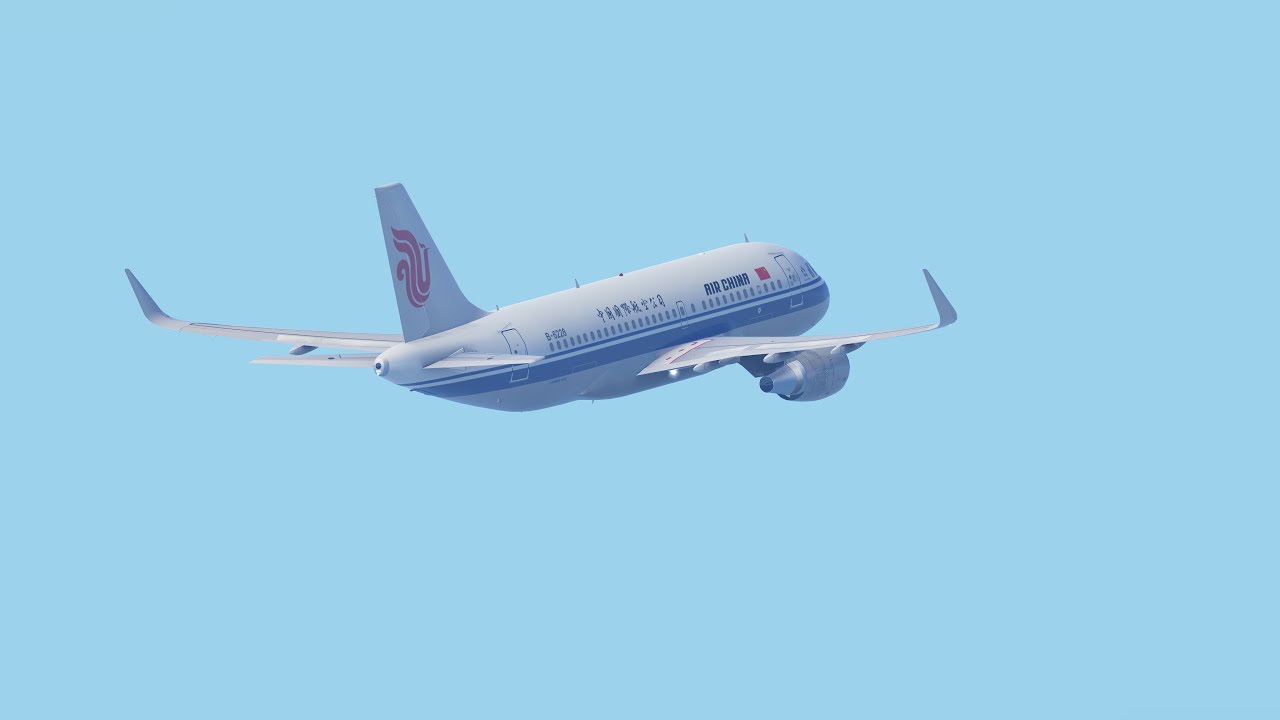 Air China Airbus A319-100 takeoff PEK/ZBAA RWY 36L (Infinite Flight)