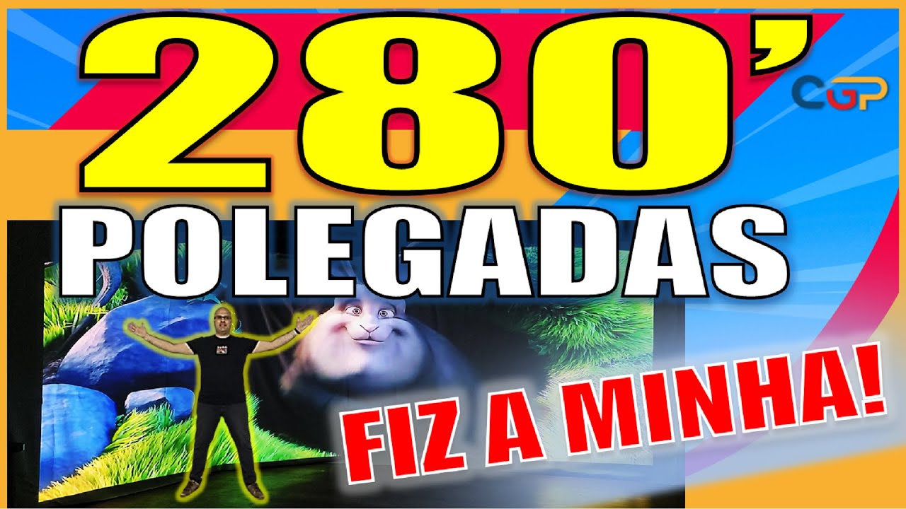 COMO FAZER UMA TELA DE PROJEÇÃO BARATA DE 280 POLEGADAS? ÓTIMA SOLUÇÃO! Tecido Poli Mapping Geek349