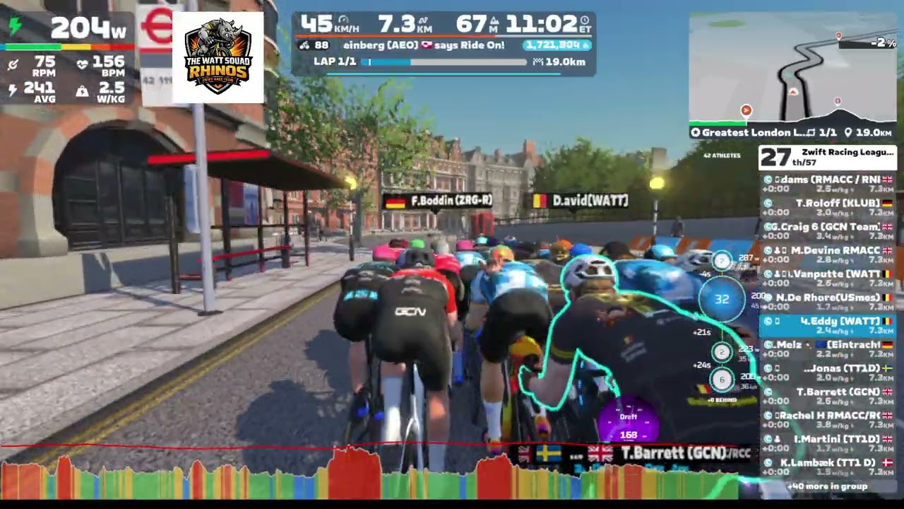 Zwift - Race: ZRL: Redline Rally - Open Mint League Division2 (C) on Greatest London Loop
